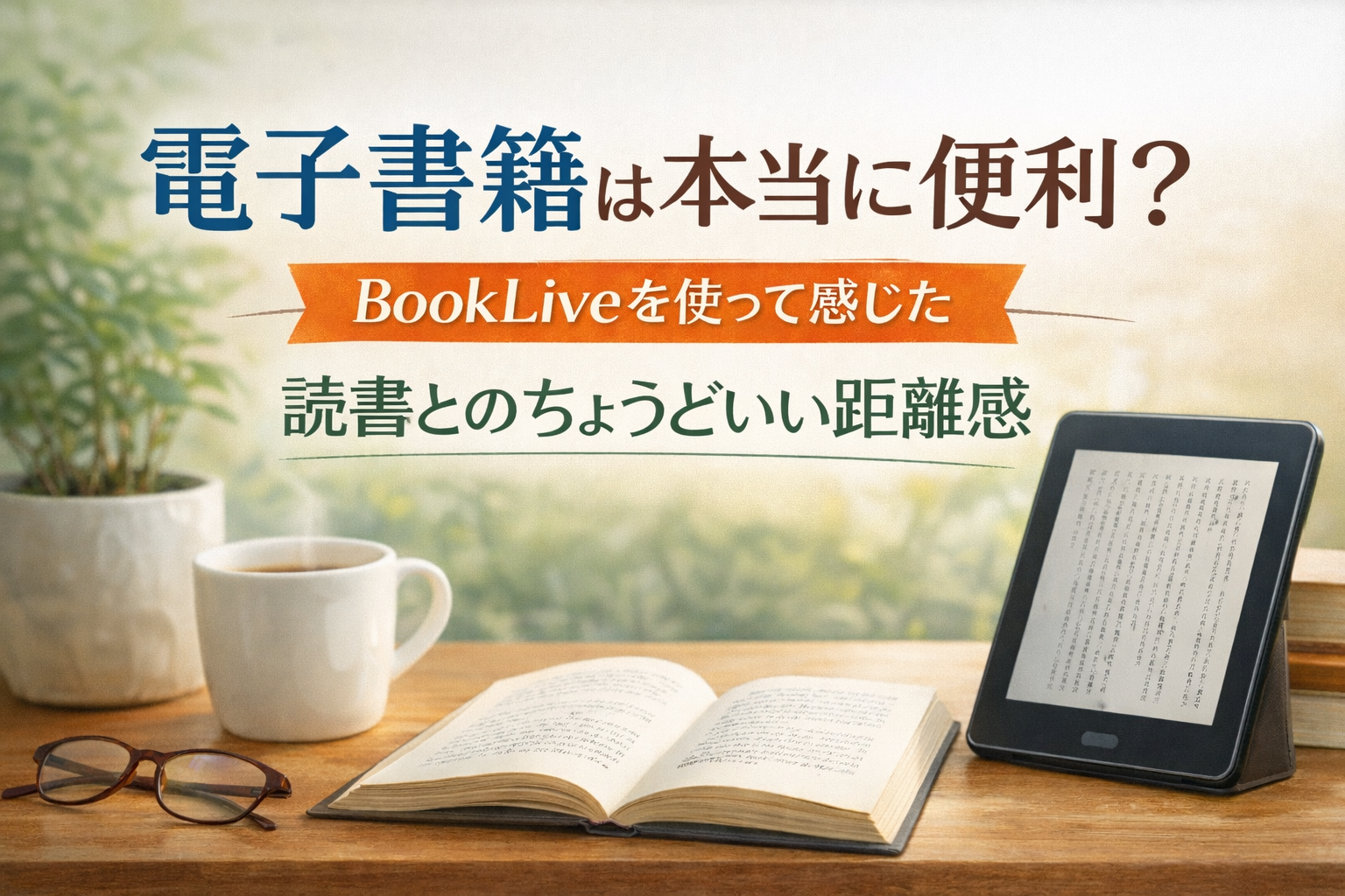 電子書籍は本当に便利？BookLiveを使って感じた読書とのちょうどいい距離感